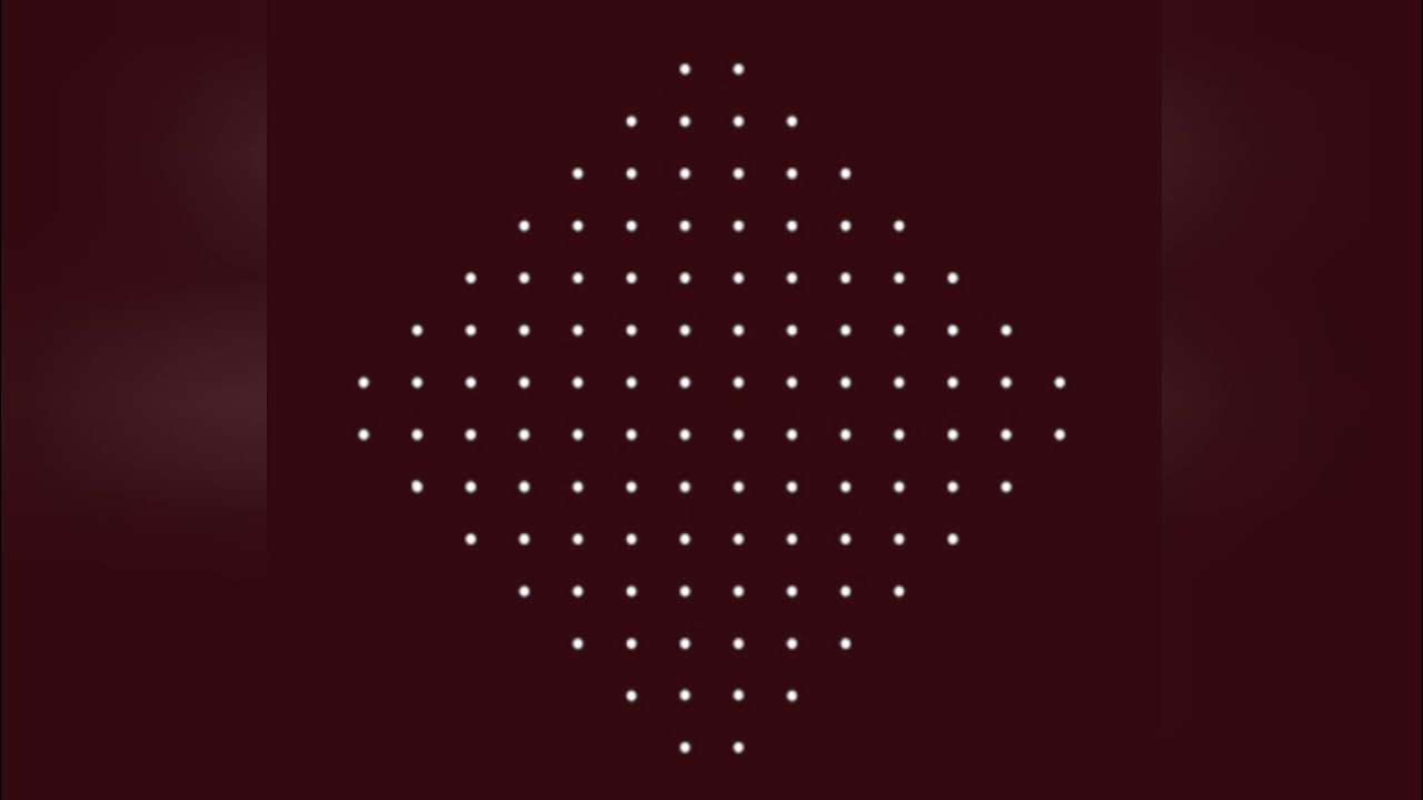 14*2*2 Dots Rangoli /Sankranthi Chukkala Muggulu/Diwali Muggulu/Thipkyanchi rangoli/dasara rangoli 
