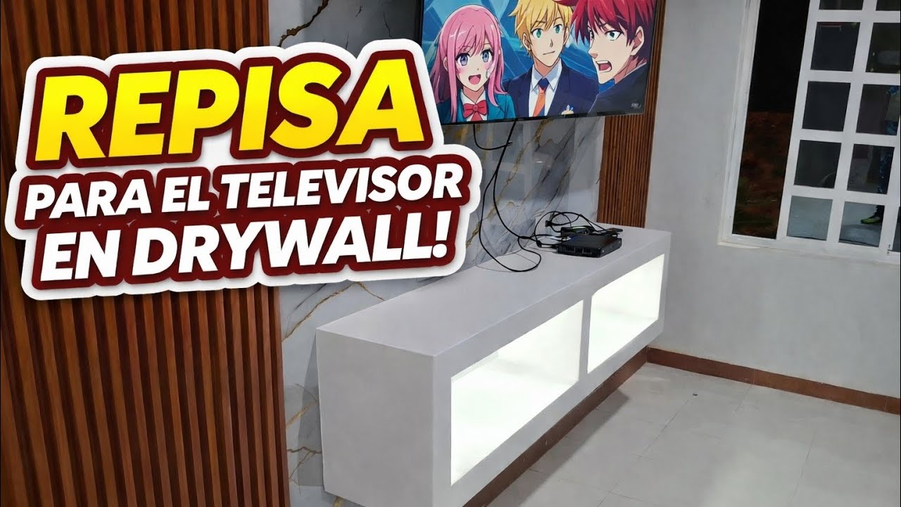 🫡TUTORIAL, Repisa En( TABLAROCA )O DRYWALL, rápido y SENCILLO....FACIL....
