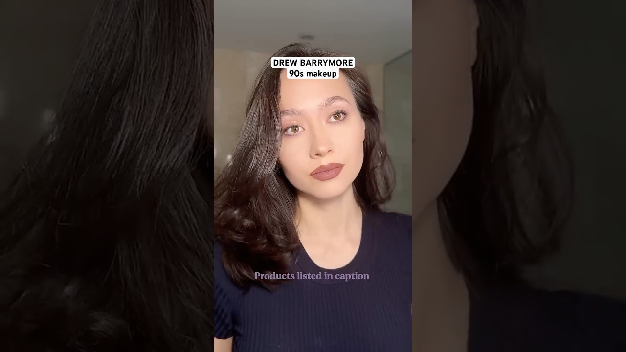 90s drew barrymore makeup tutorial - cool vampy tones for fall