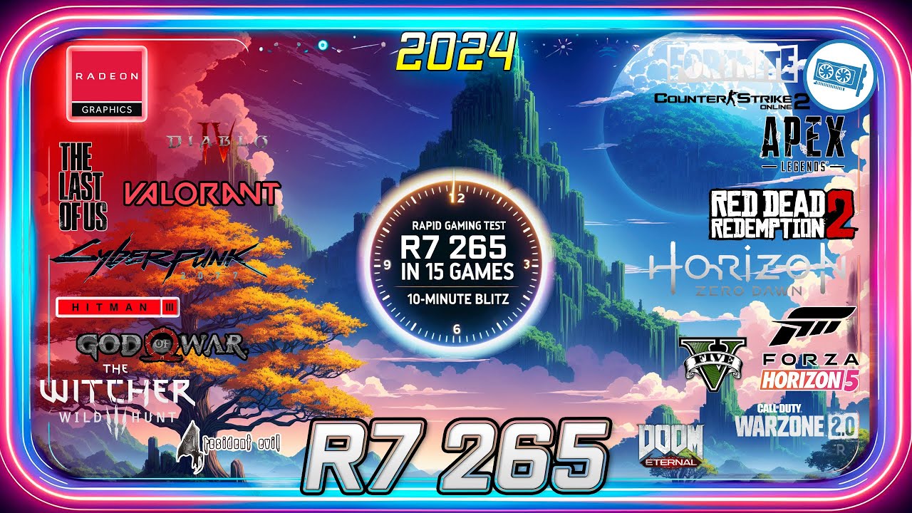 ⭕AMD Radeon R7 265 in 15 Games |  in 2024
