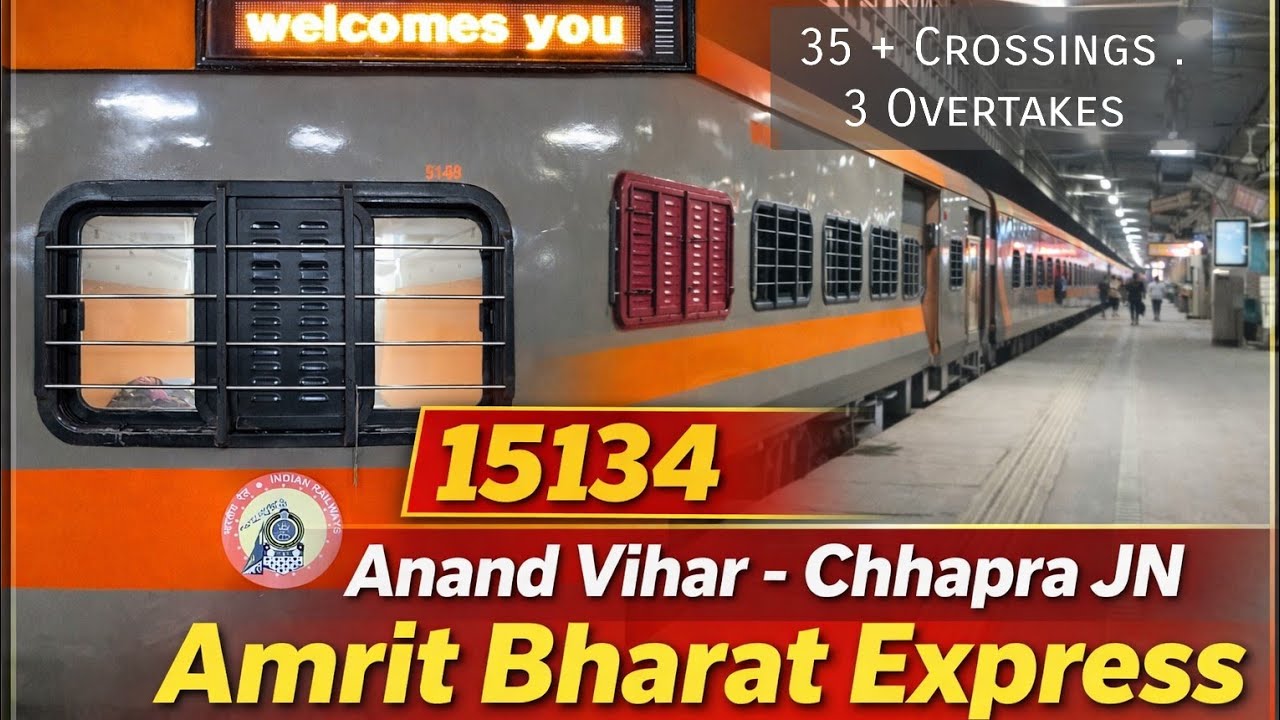 15134 Anand Vihar - Chhapra | Amrit Bharat Express | Delhi To Lucknow Train Journey 