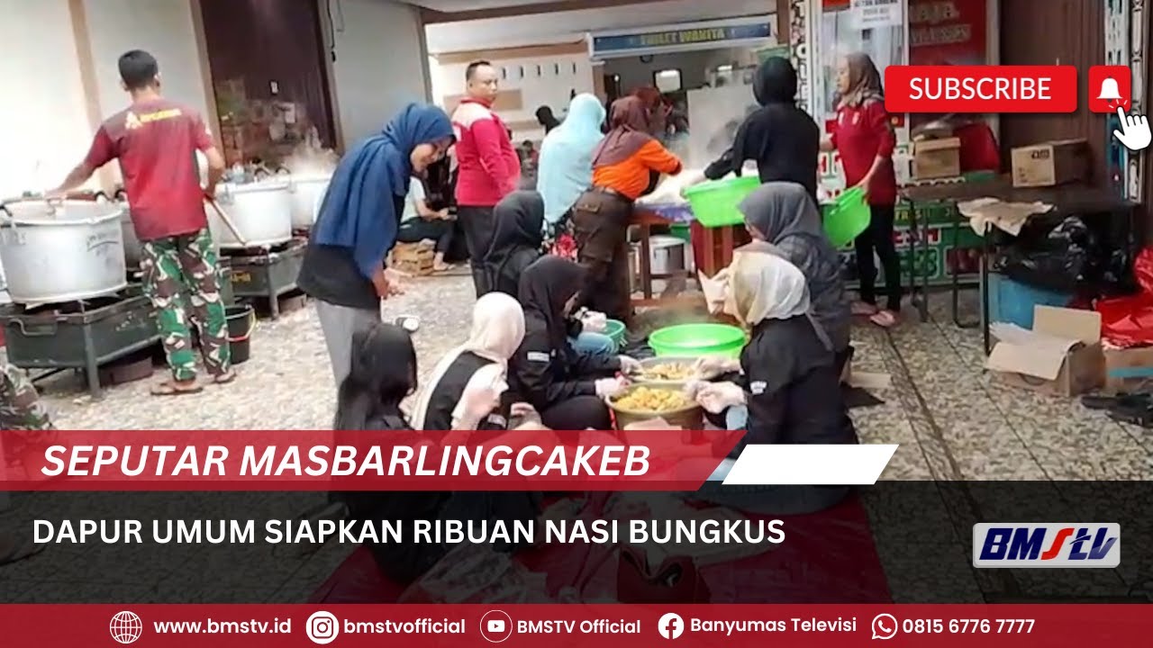 DAPUR UMUM SIAPKAN RUBUAN NASI BUNGKUS