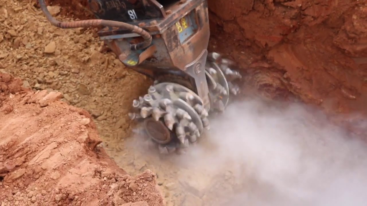 D20 Rockwheel used for Trenching