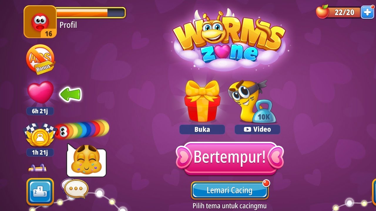 Guys, siang ini gasken kita main game worms zone ‼️
