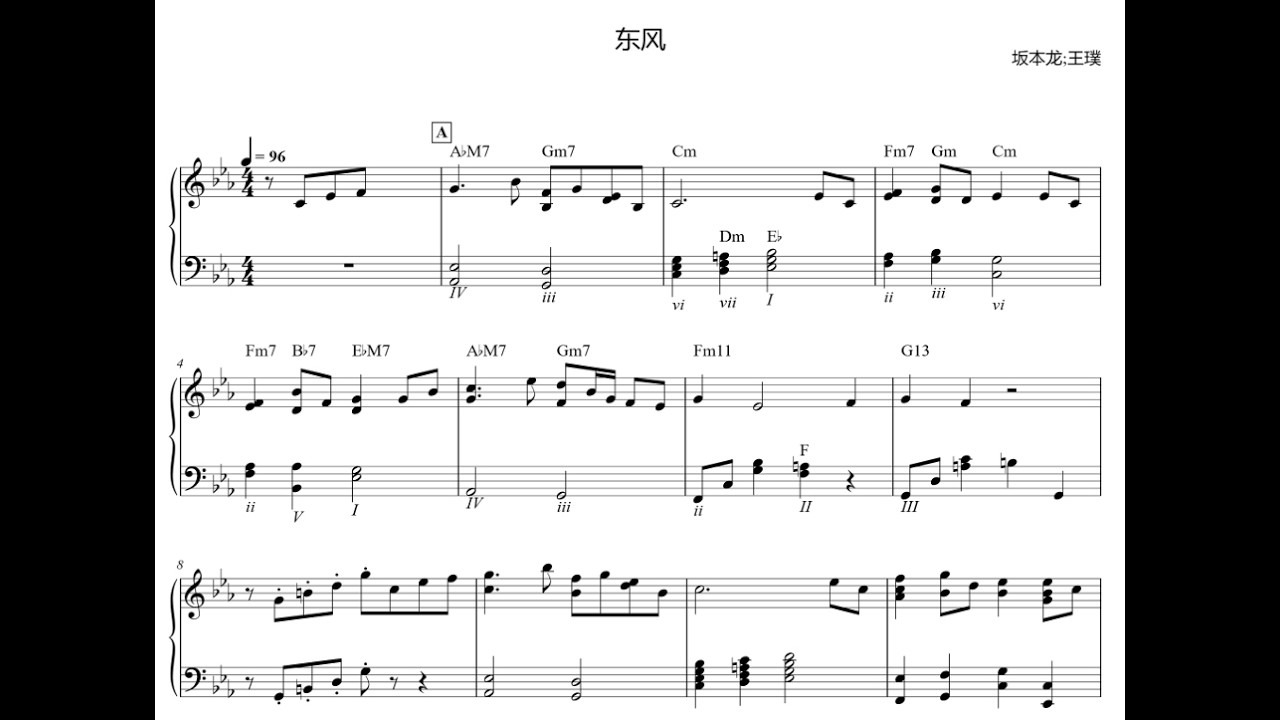 Ryuichi Sakamoto - Tong Poo (Playing the Piano 2022) - Piano + Sheet Music