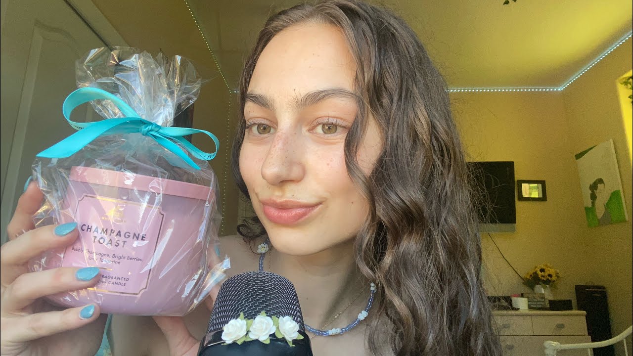 asmr | my 23rd birthday haul 🎁✨ (soft whispers + tapping)
