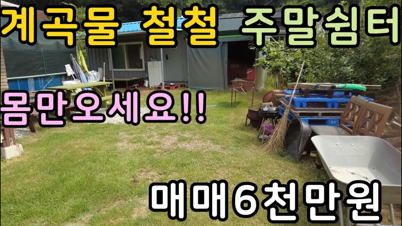 사시사철 계곡물 철절 흐르는 수도 전기,농막 하우스 주말쉼터 매매 단양부동산,단양농막,주말쉼터,체류형쉼터,주말주택,단양급매물,싼땅매매 상담043-647-0150충북땅달인tv,