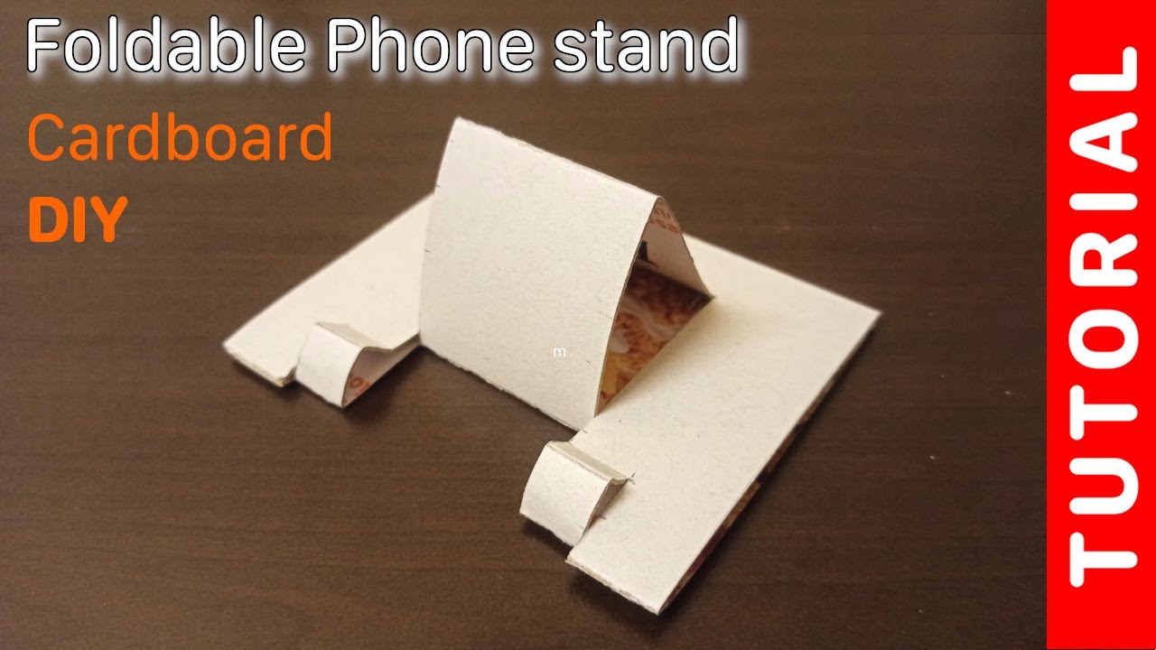 Foldable Mobile Phone Stand DIY with Cardboard box - Tutorial