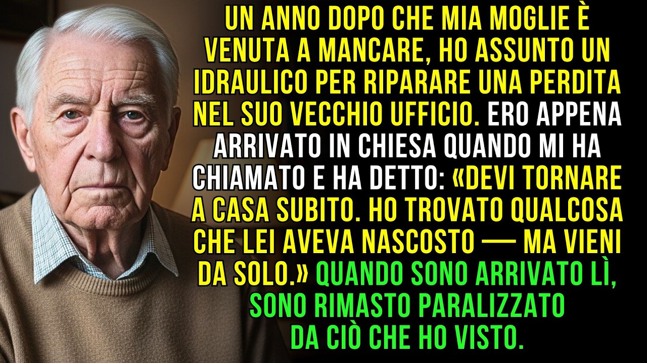 Torna ora, ma vieni solo, disse l’idraulico riparando una perdita nell’ufficio di mia moglie.