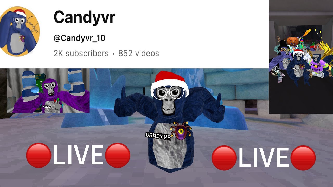Gorilla tag live with viewers road to 3k