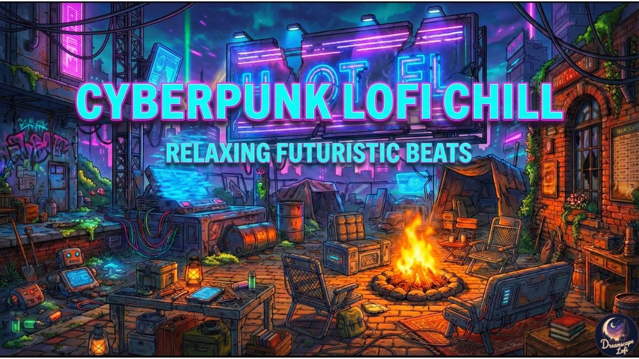 camping in a cyberpunk city 🤖 neon hotel hideout lofi mix [beats to code/relax]