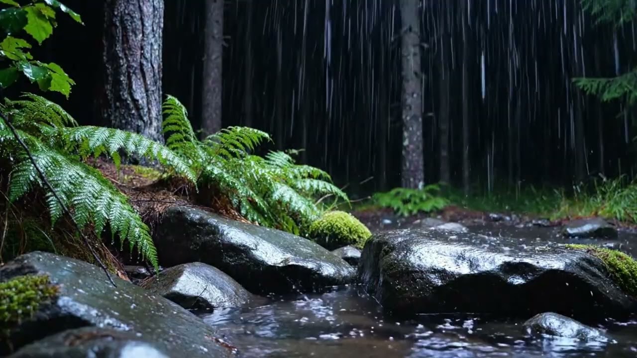 rain sounds in forest