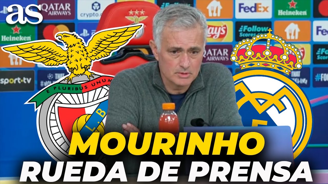 MOURINHO, RUEDA DE PRENSA tras el BENFICA 4 - REAL MADRID 2: CLASIFICACIÓN IN EXTREMIS DE CHAMPIONS