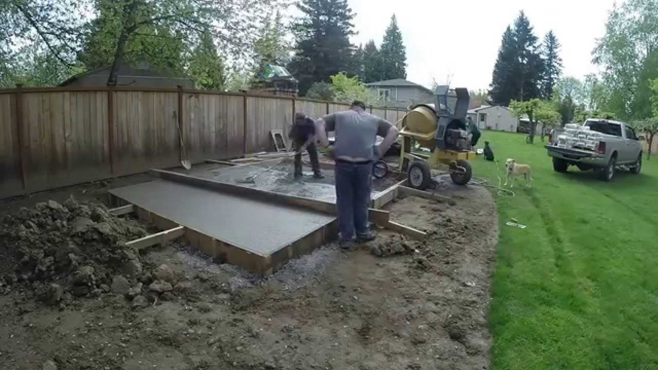 Pouring 6 Tons of Concrete using 80lb Bags
