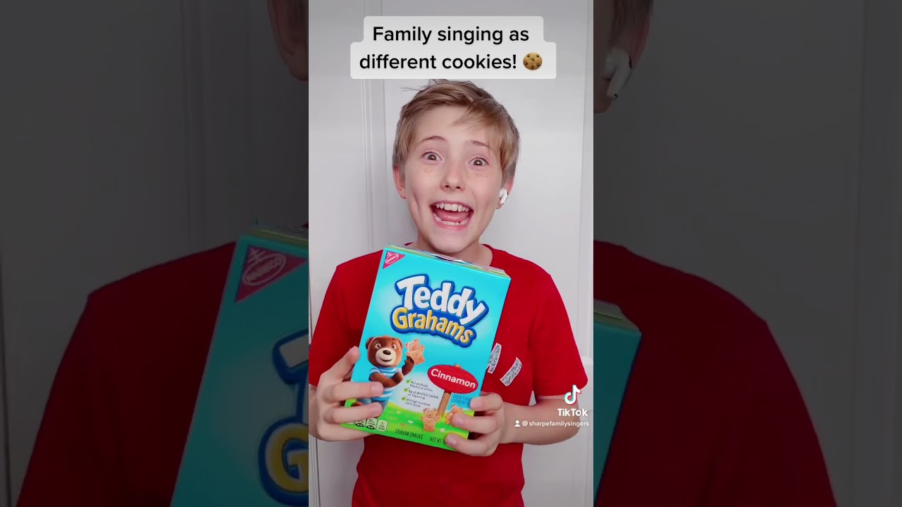 FAMILY SINGING AS DIFFERENT COOKIES!!! 😜🍪 #sharpefamilysingers #shorts