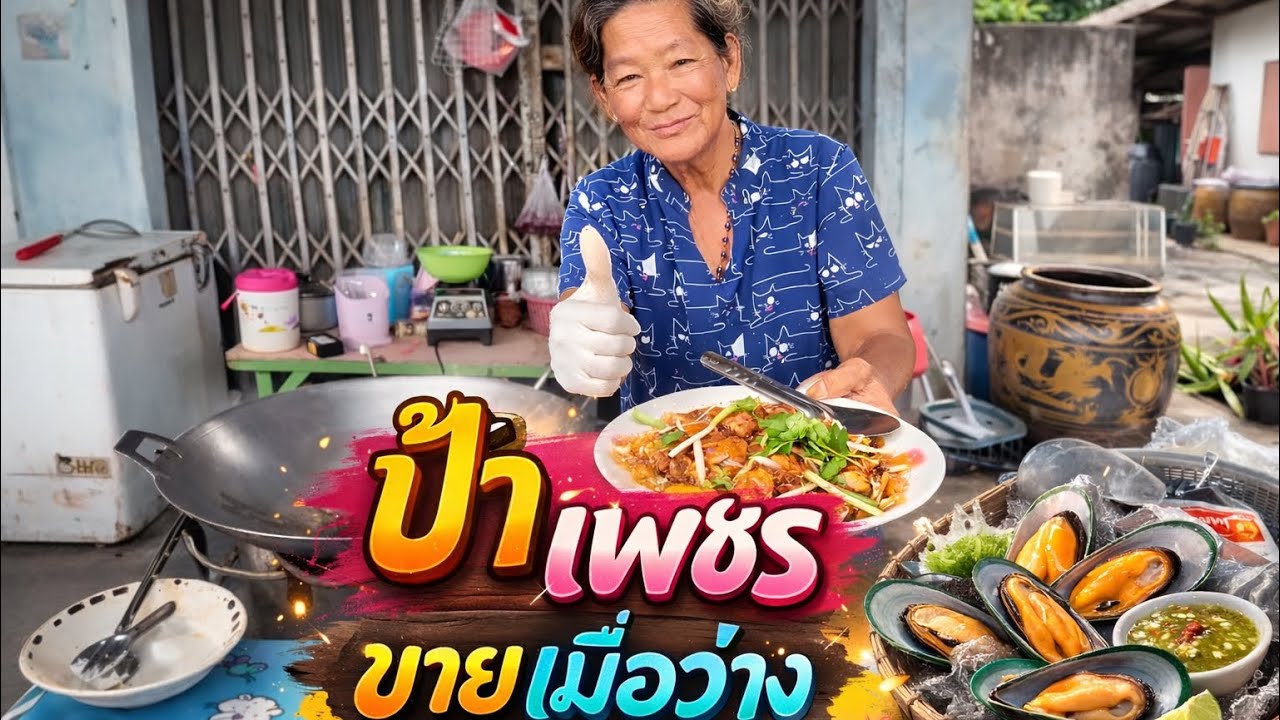 หอยทอดร้านป้าเพชร..ขายเมื่อว่าง 