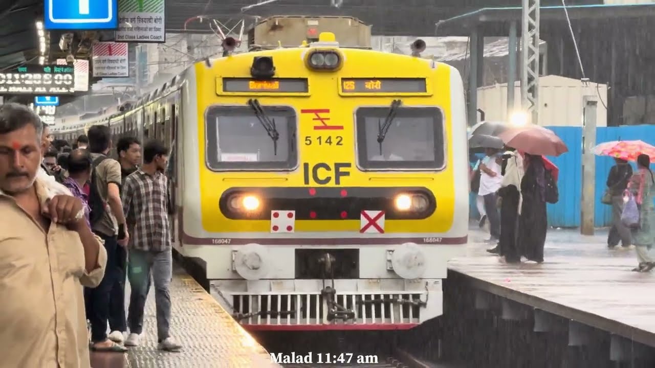 50000 Subscribers Thank you | Western Line Rain Special | Mumbai Local Trains in Heavy Rain 2026