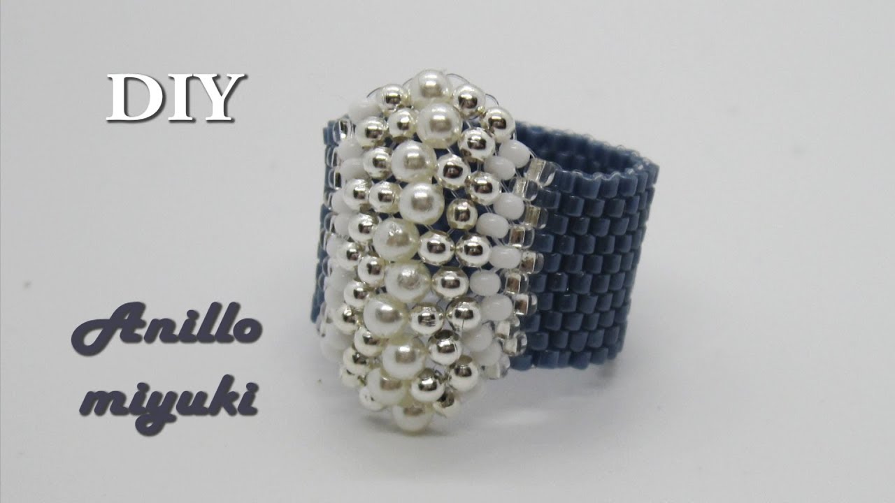 DIY - Anillo Miyuki - anel Miyuki- حلقة ميوكي- кольцо Миюки- anel Miyuki