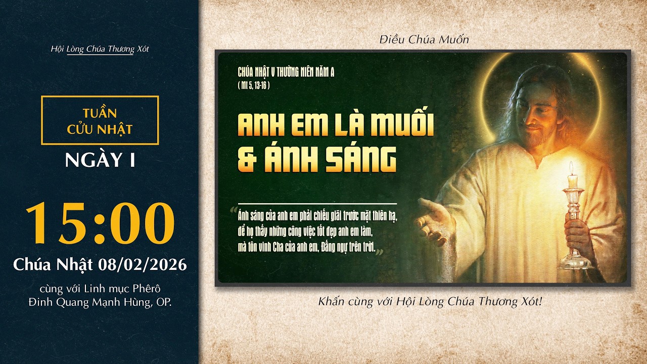 🔴 L&ograve;ng Thương X&oacute;t | 08/02/2026 | Ng&agrave;y I - Ch&uacute;a Nhật Tuần V M&ugrave;a Thường Ni&ecirc;n