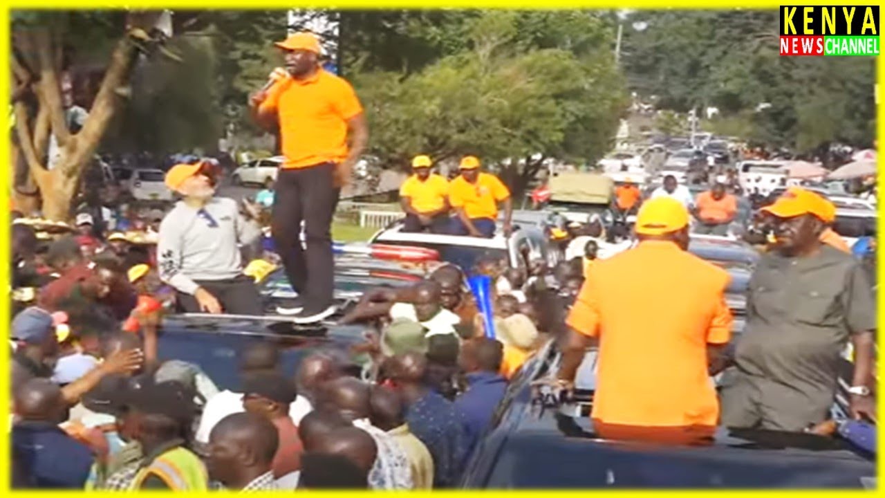 Crowd ERUPTS as Sifuna is introduced to speak in front of Raila at Kakamega ODM Rally