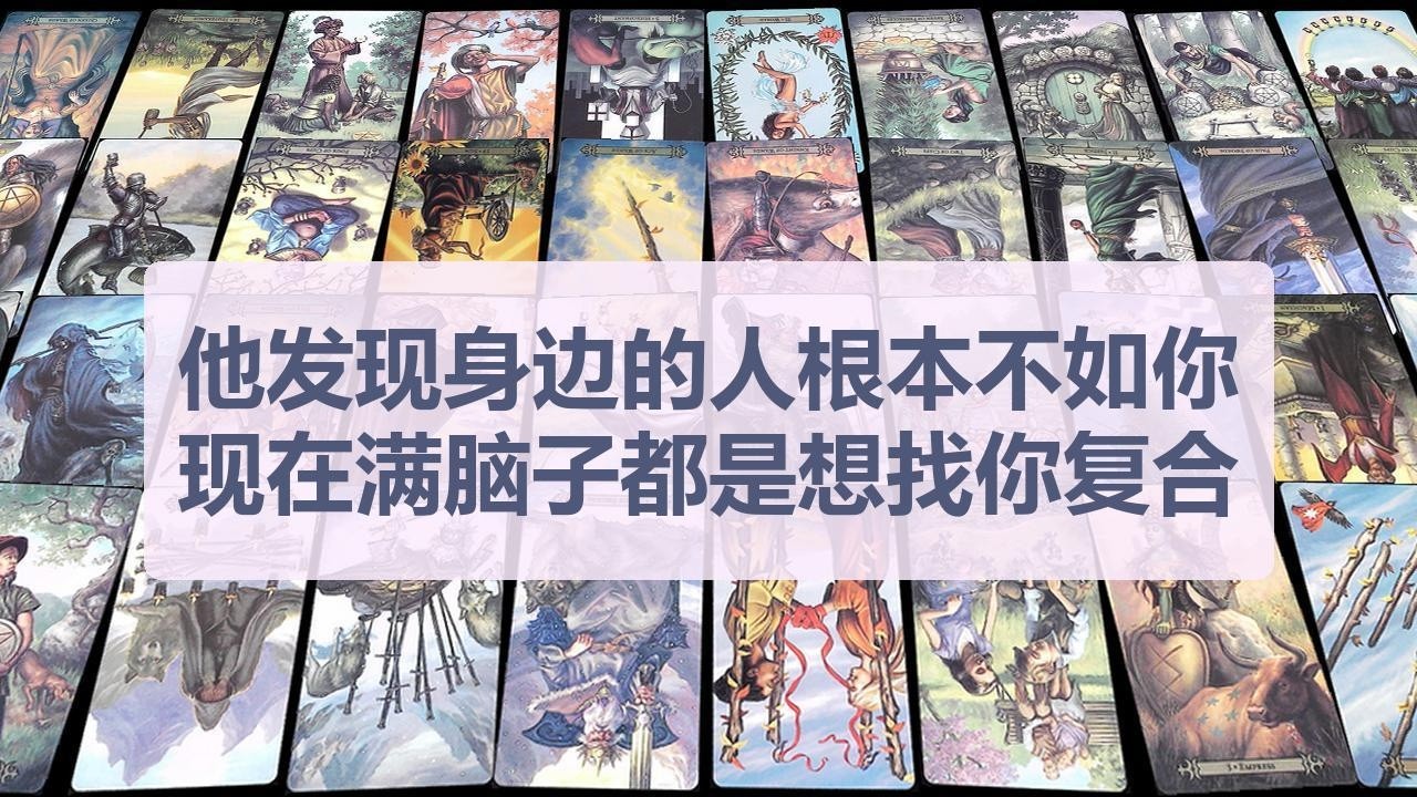 Tarot✨他发现身边的人根本不如你，现在满脑子都是想找你复合