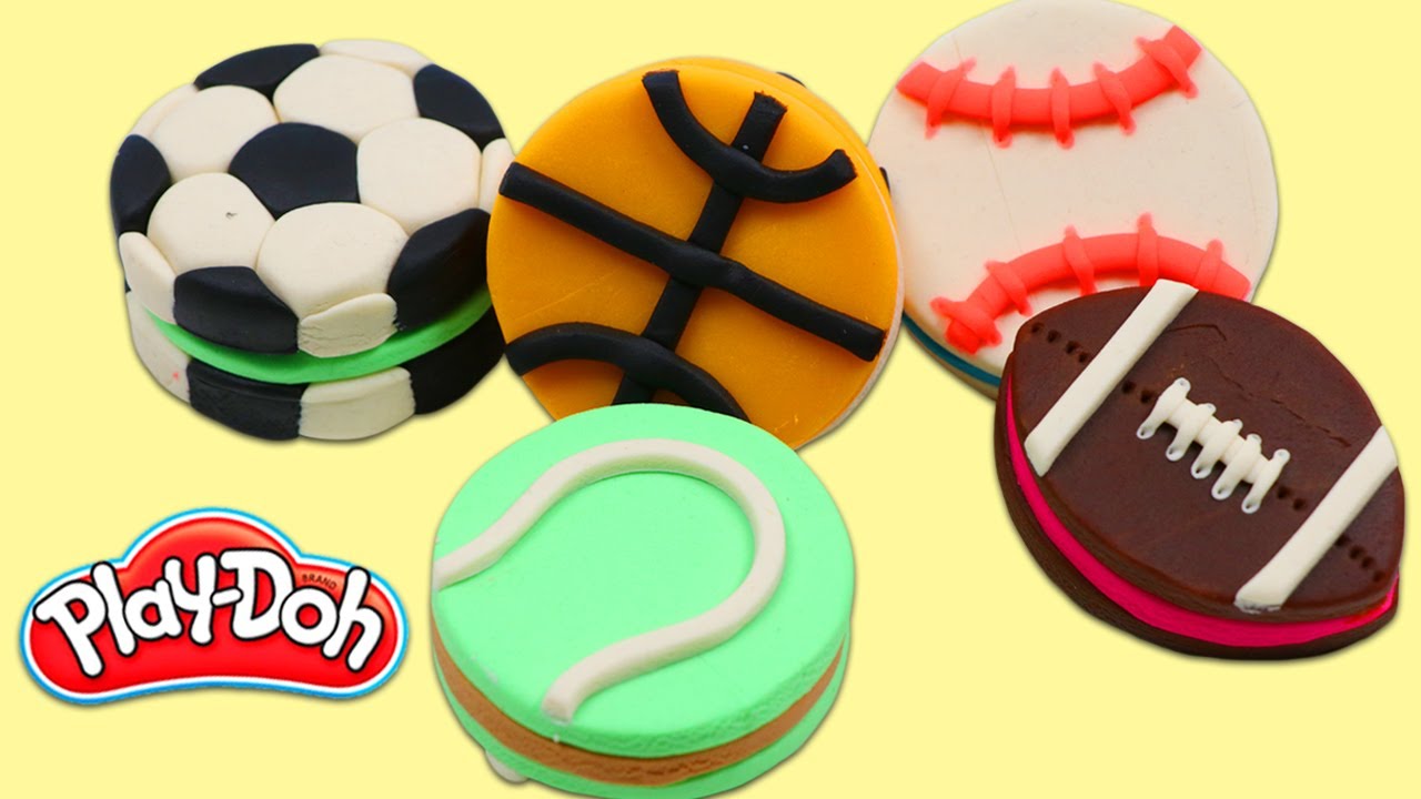 How to Make Cute Play Doh Cookies in Sport Ball Shapes!
