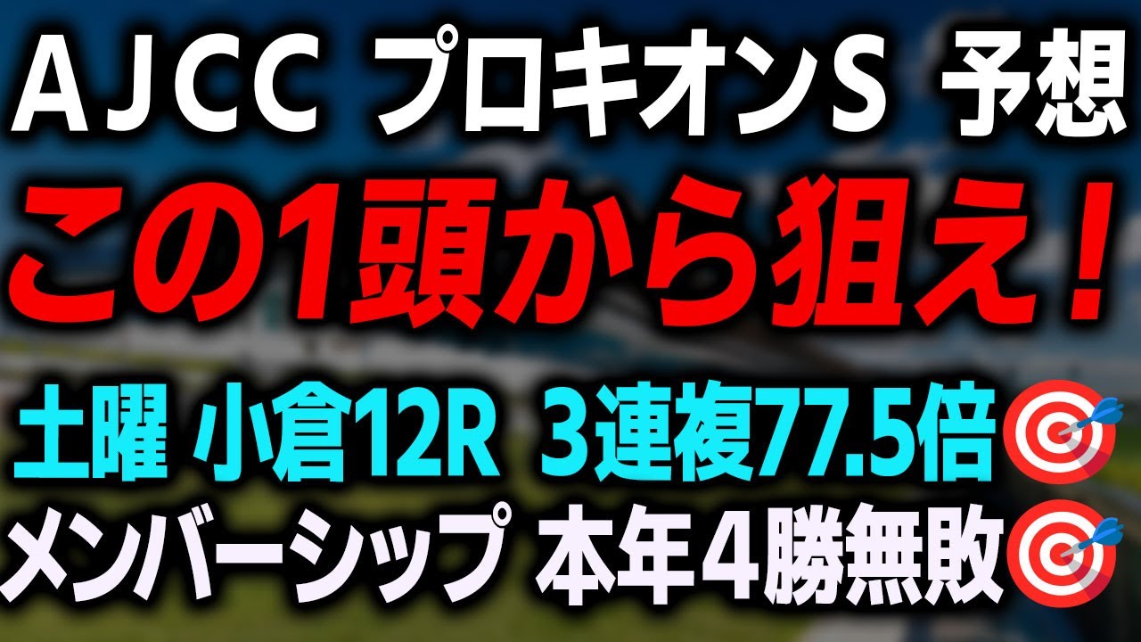 【AJCC プロキオンS 2026 最終予想】本命馬と最終買い目を徹底解説します