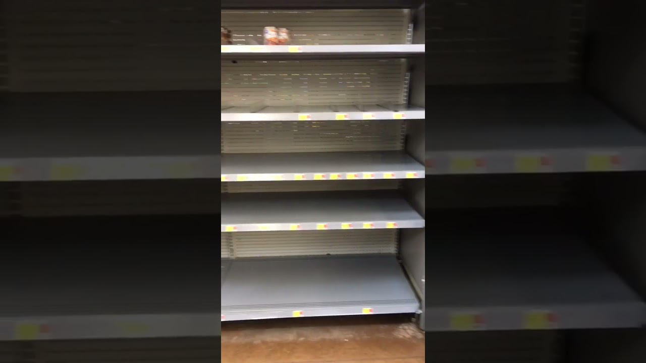 Hurricane Prep Shopping Walmart. Empty shelves no more water! Grocery store Tampa #florida #shorts