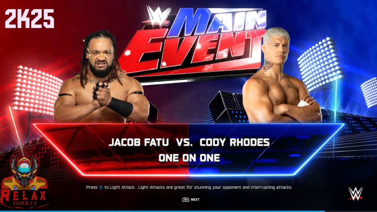 WWE Jacob Fatu Vs Coby Rhodes (2k25) 