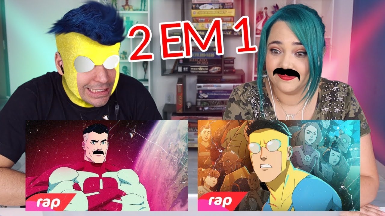 2 em 1 do  7 Minutoz Rap do Omni-Man (Invencível) - OLHEM PRO CÉU e Rap do Invencível - (REACT)