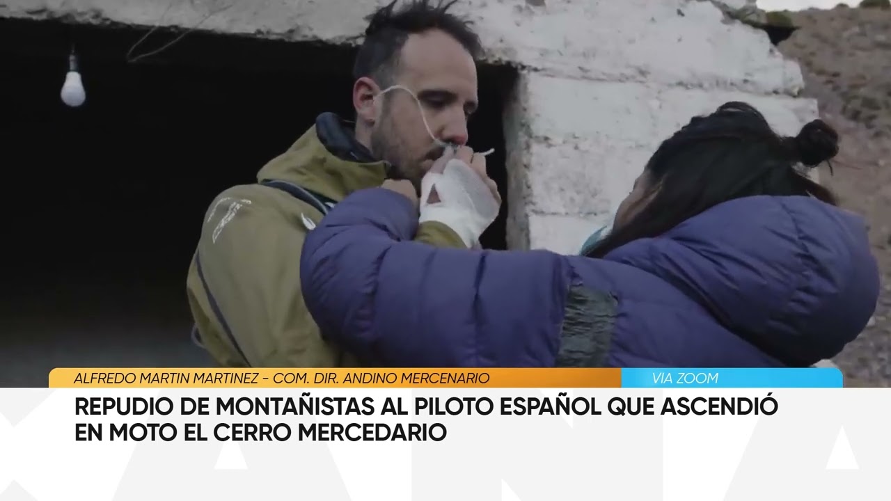Repudio de monta&ntilde;istas al piloto espa&ntilde;ol que ascendi&oacute; al cerro Mercedario