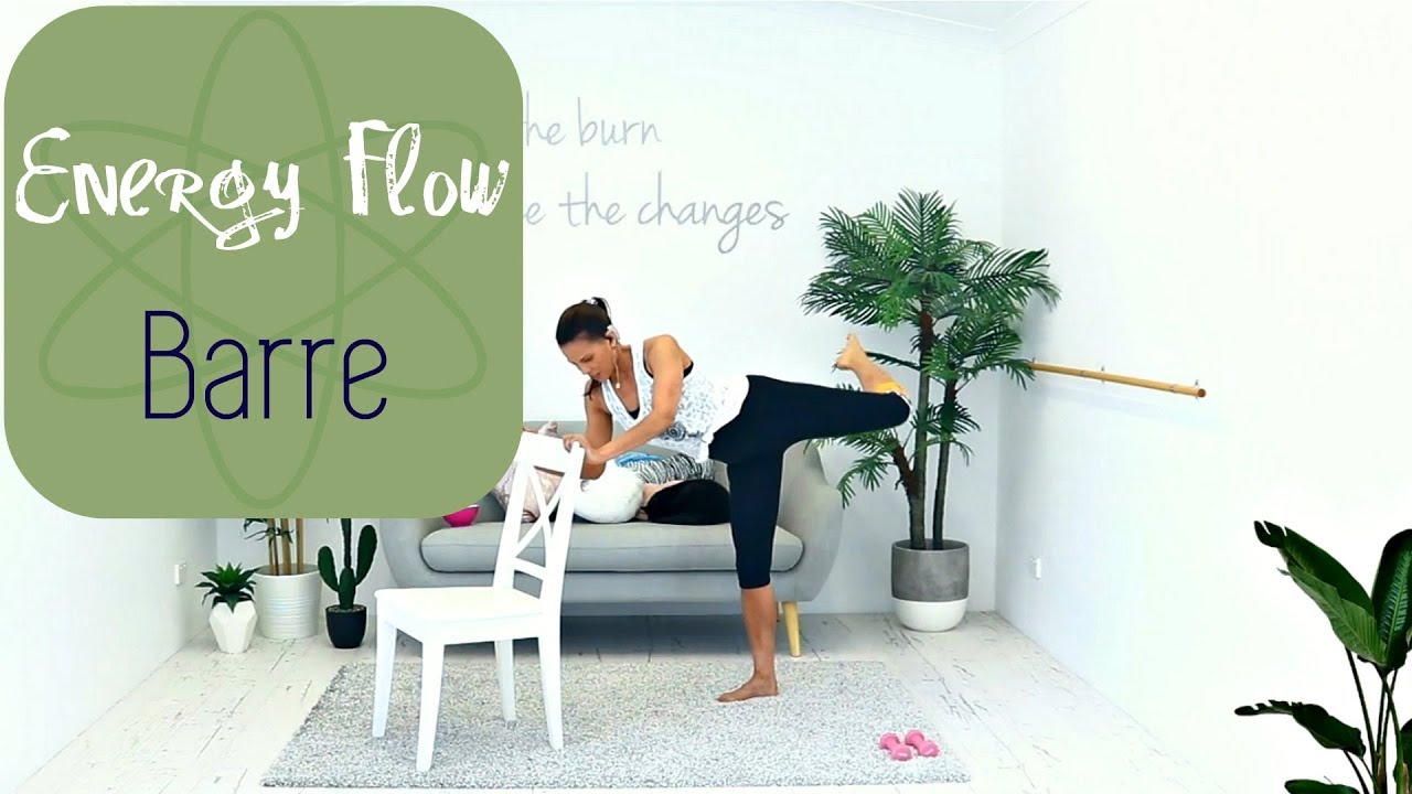 45 Min Energy Flow Barre | Fast-Paced Cardio Ballet Workout for Total Body Toning
