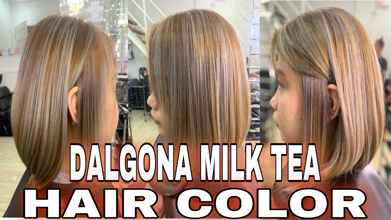 DALGONA MILK TEA HAIR COLOR #TRENDINGHAIRCOLOR#HairColorTransformation#TEVESSALONANDSPA