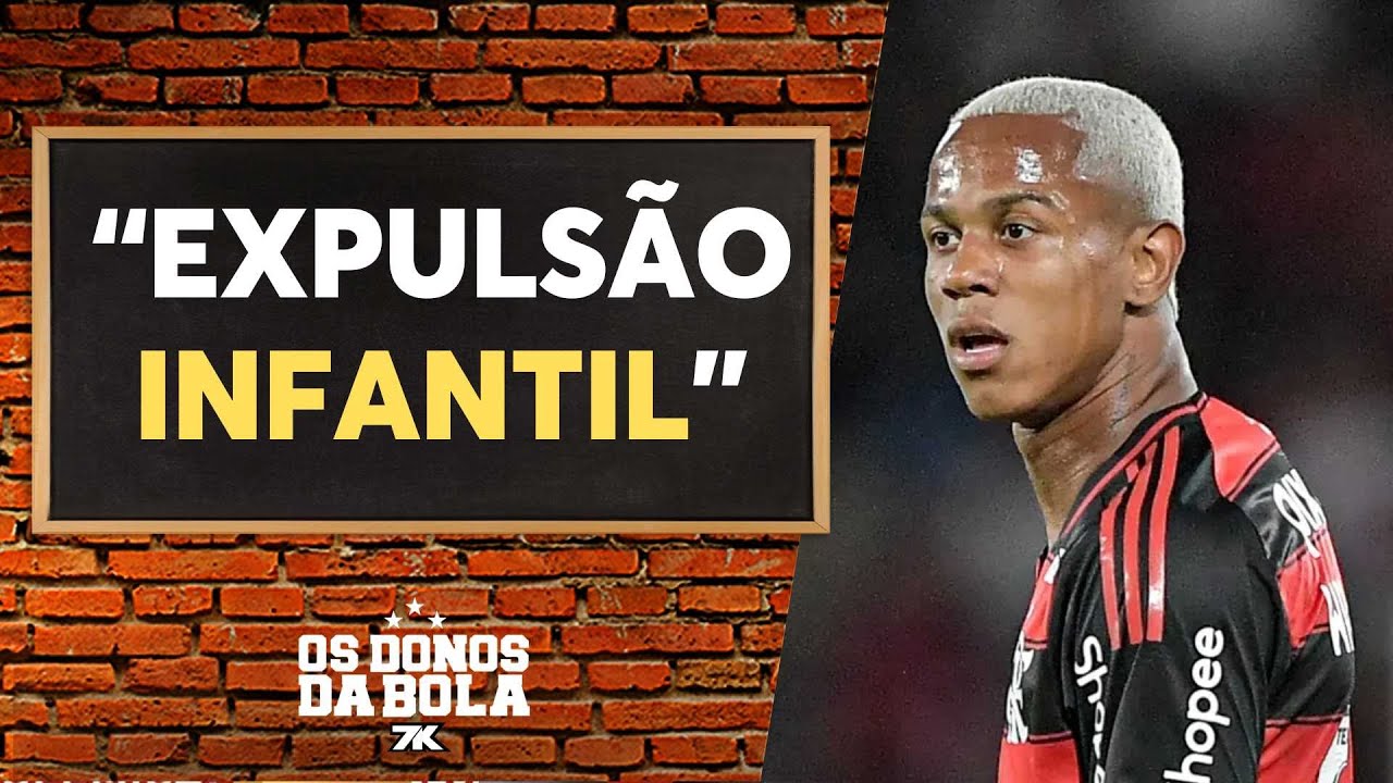 Neto dá bronca em Wallace Yan após expulsão em Bahia x Flamengo
