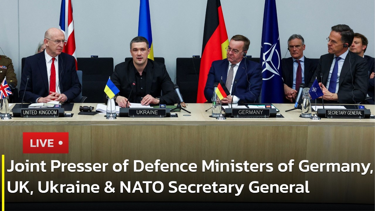 🔴 LIVE: Joint Presser of Defence Ministers of Germany, UK, Ukraine & NATO Secretary General | AC13
