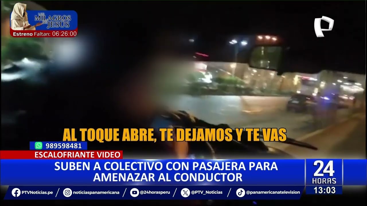 ¡Escalofriante video! Extorsionadores suben a colectivo y amenazan a chofer