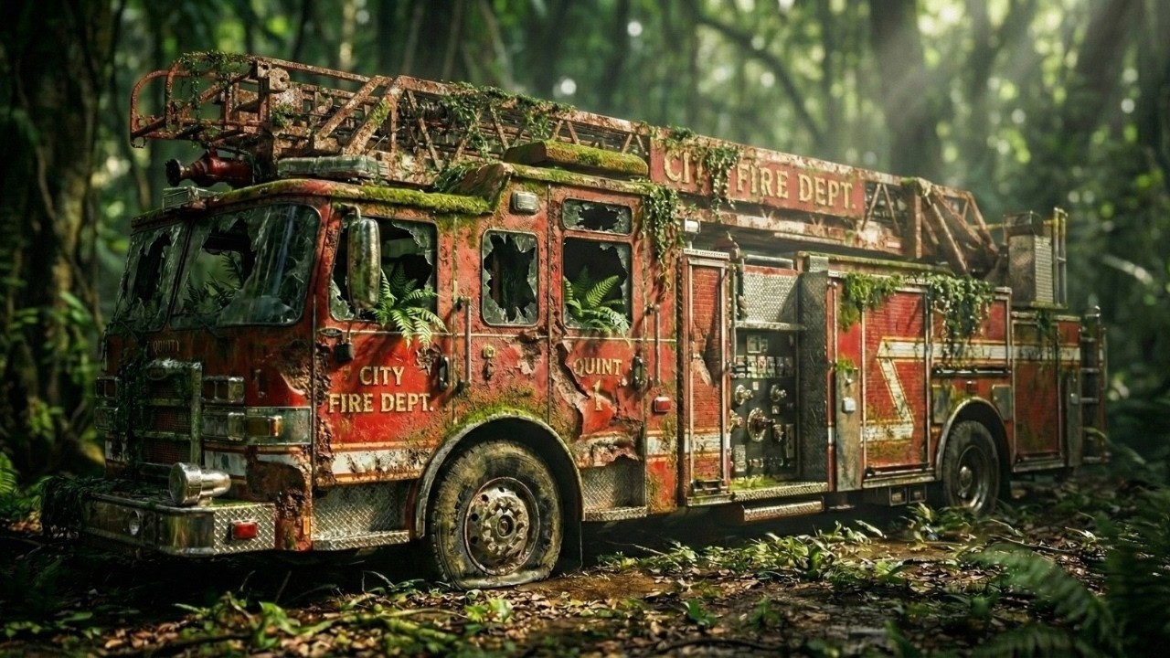 My BOAT Sank and I Found a Rare FIRE TRUCK in the Jungle!