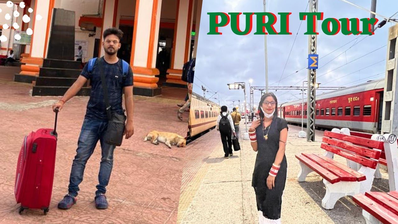 Finally Humlog Puri Station aa Gaye 🤩 nd Puri Journey start🚟 #puri #Orissa