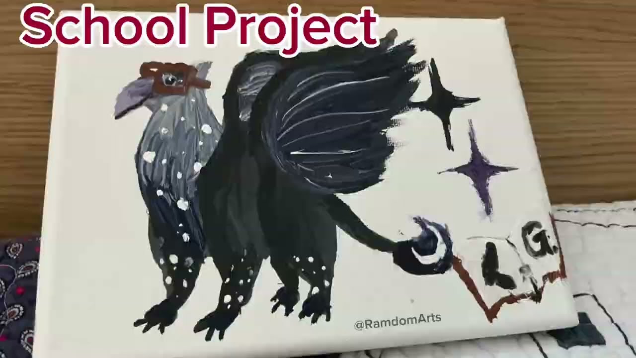 (FIRST VIDEO) Painting Flurp the Griffin from The Menagerie #art 