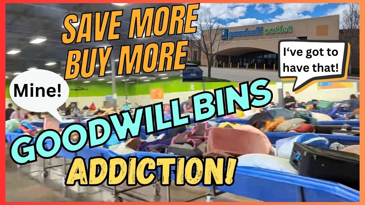 Hack: Goodwill Bins Addiction - 3 Outlet Stores in 1 Day - Save Money - Buy More #budget #thrifting