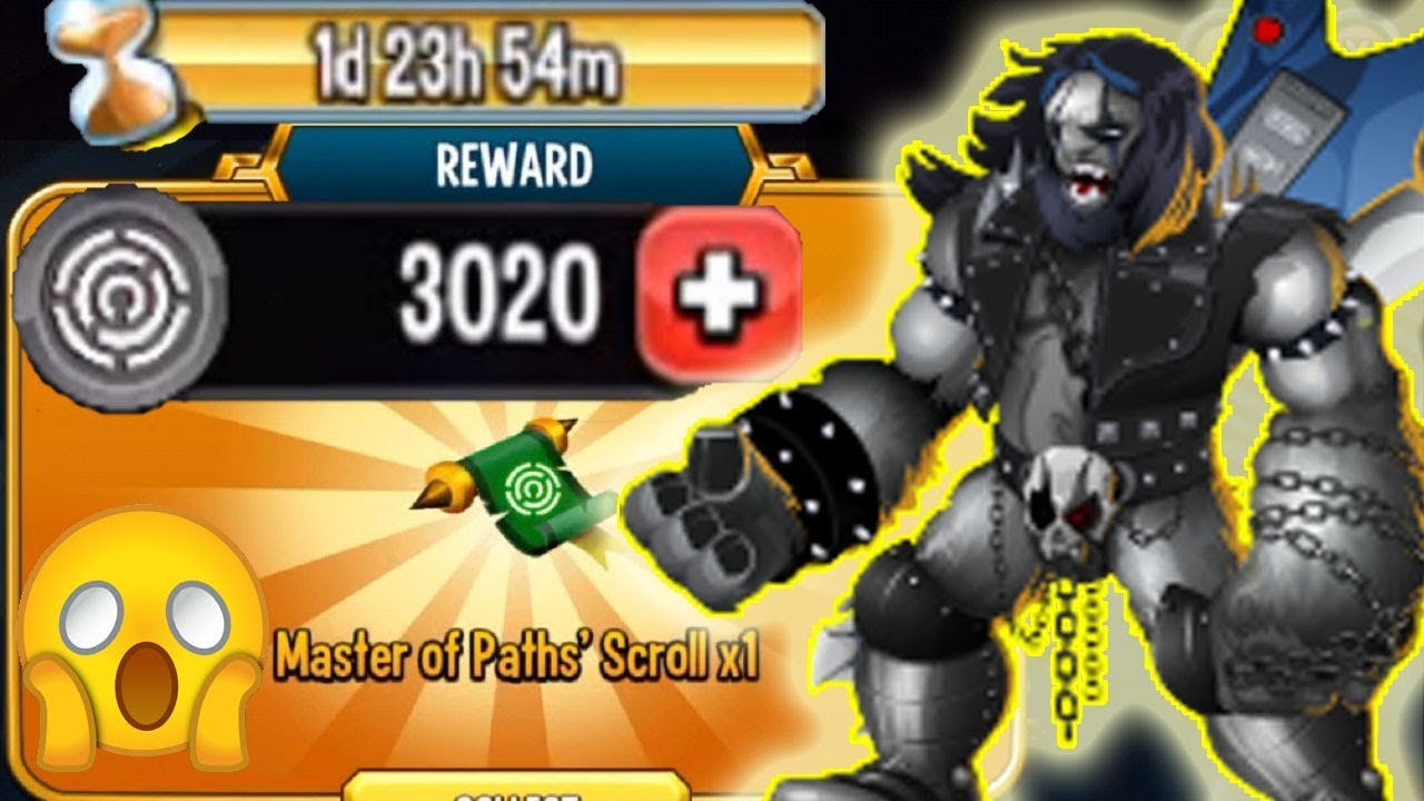 Monster Legends Metalhead path cost 1845 get reward scroll
