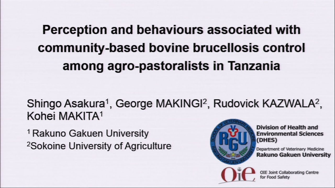 Perception and behaviours associated with community-based bovine brucellosis control...