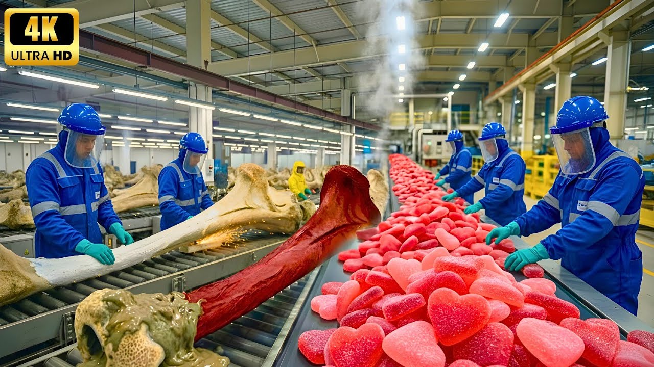 Inside the Candy Factory — From Animal Bones to Candy | Full Process