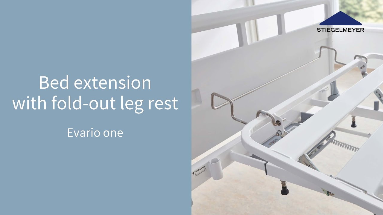 Hospital bed | Evario one | Instrucional video | Bed extension with fold-out leg rest | Stiegelmeyer