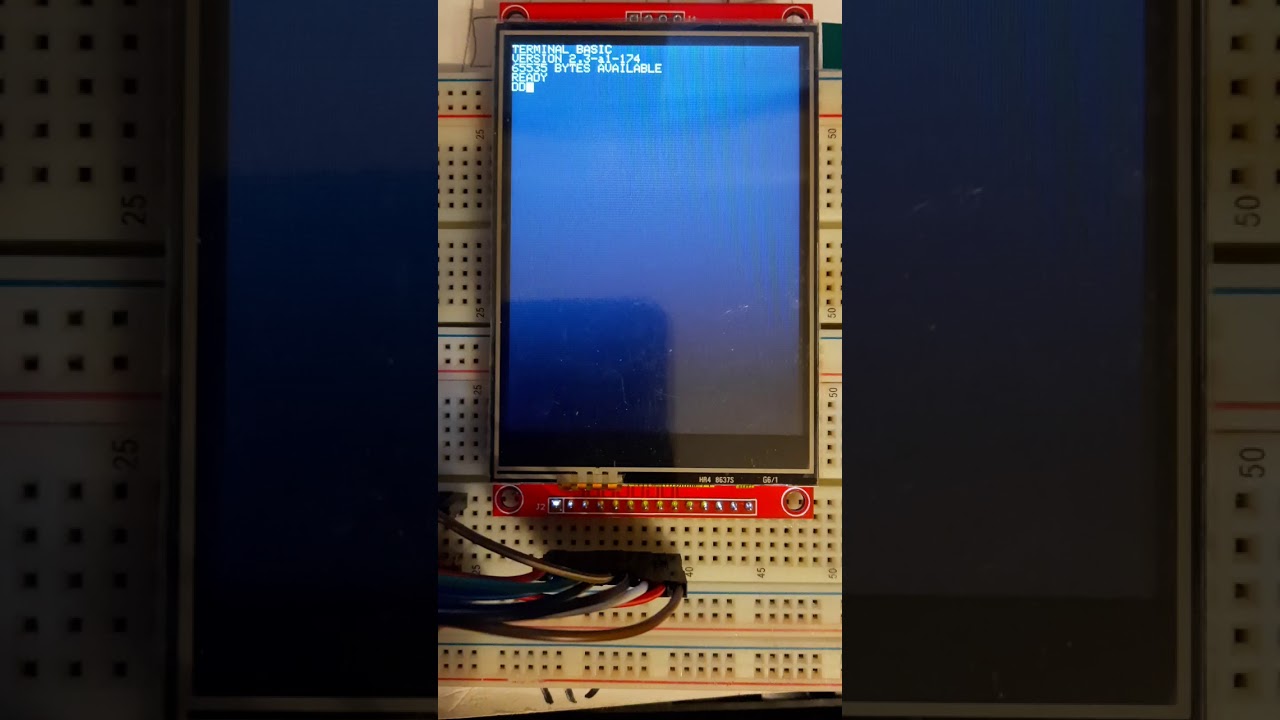 Terminal-BASIC ESP32, 240x320 ILI9341 TFT screen