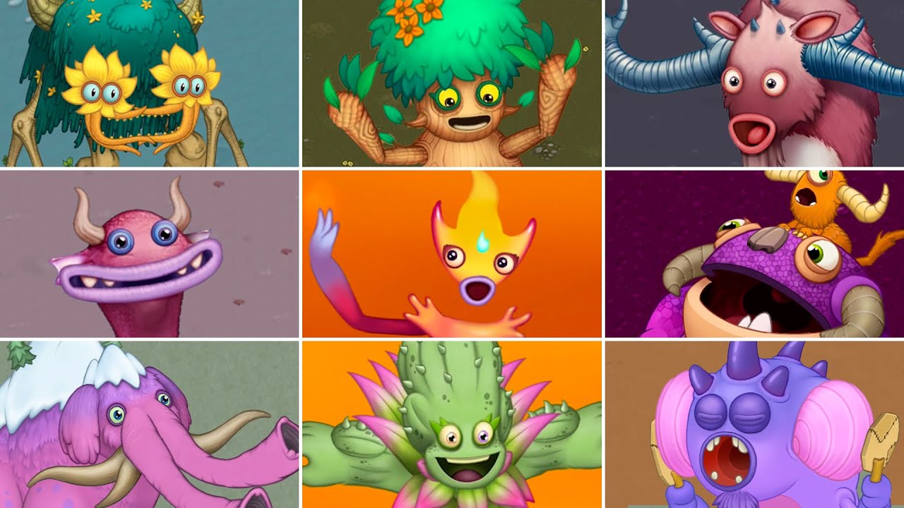 Amber Island and Original Sounds - All Monsters Sounds, Islands & Animations | My Singing Monsters