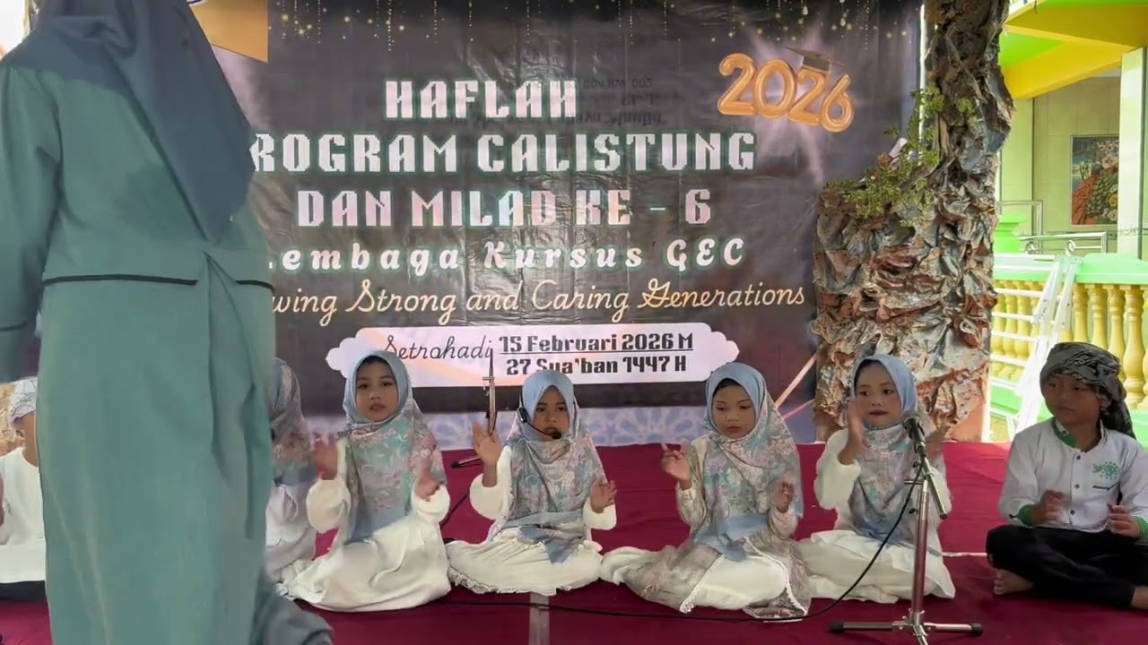 Menghafal Surat beserta arti dan gerakan| Haflah dan Milad ke 6 GEC