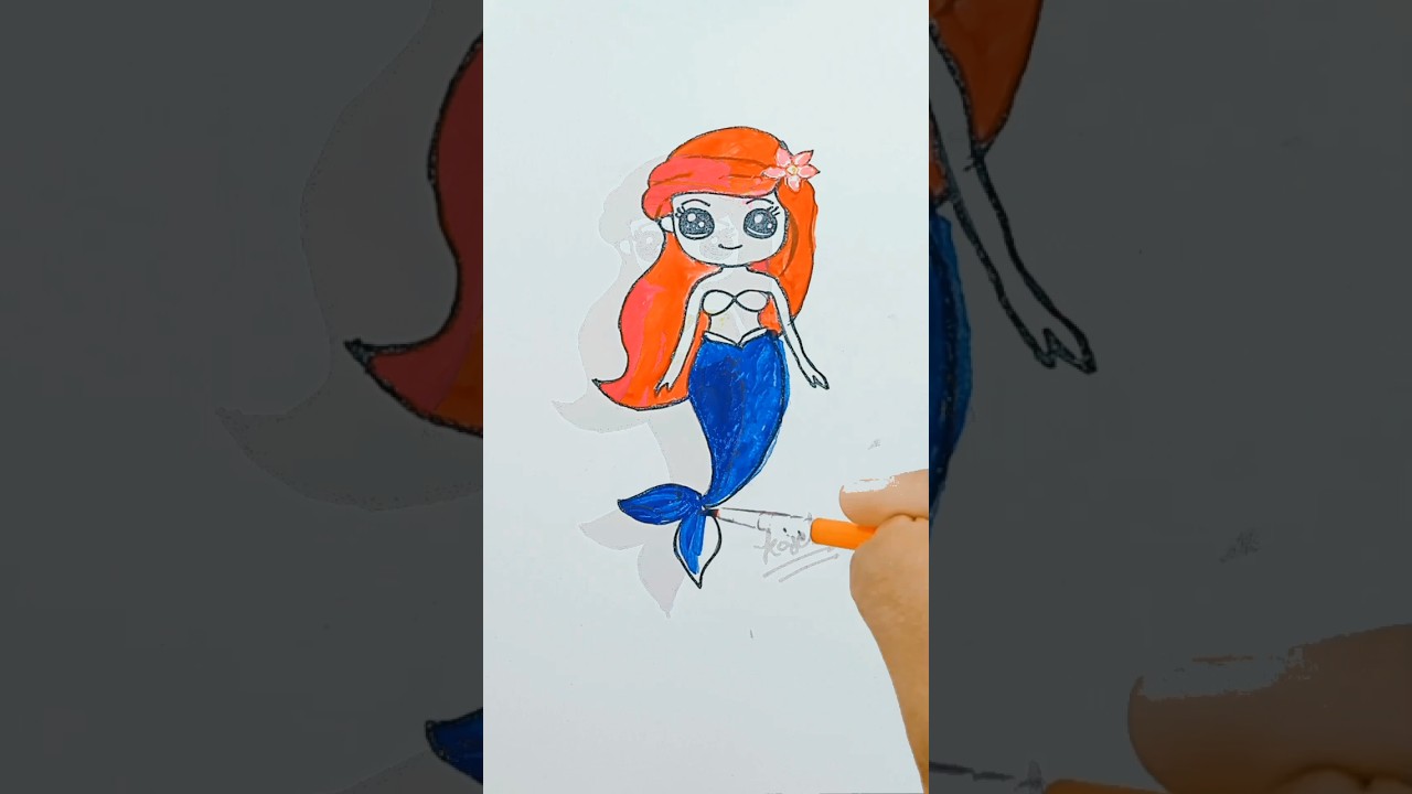 Art 🎨 artist drawing a mermaid#artist #art #painting #trendingshorts #drawingideas #mermaid