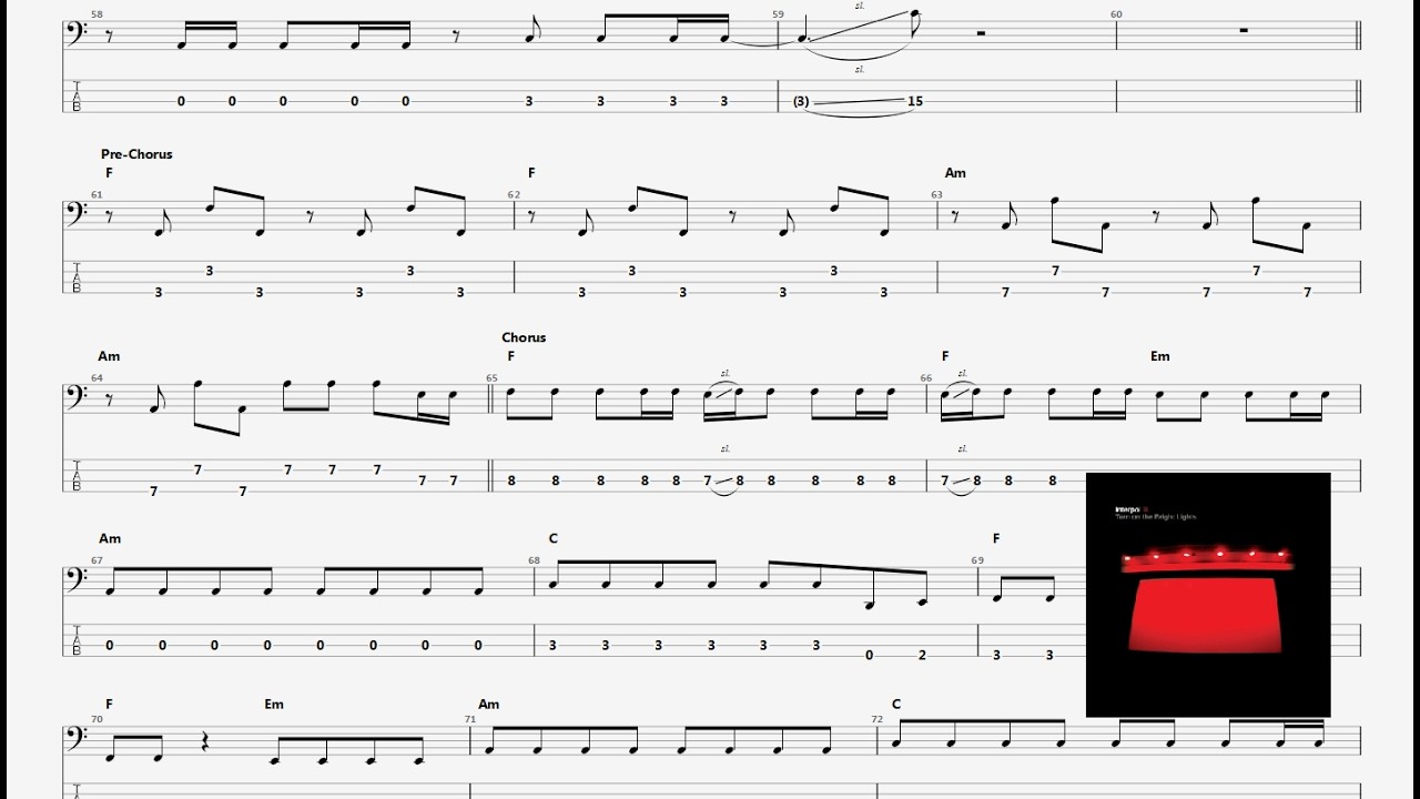 Interpol - Obstacle 1 // Bass Tab