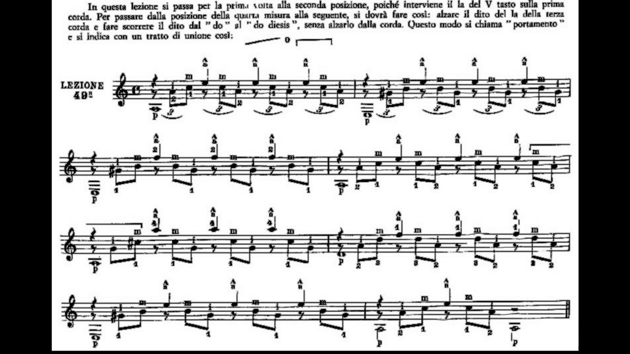 Julio Sagreras - Le prime lezioni di chitarra - Audiolezione 49